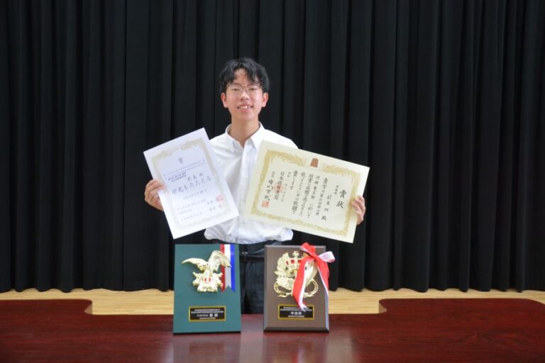将棋同好会 岡山県高校将棋選手権大会A級 前島連覇！